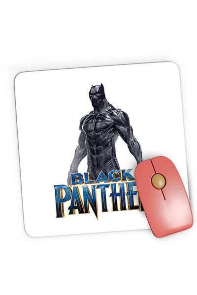 OEM Mousepad Gaming Black Panter Single Movie Logo Comics, 21x19 см