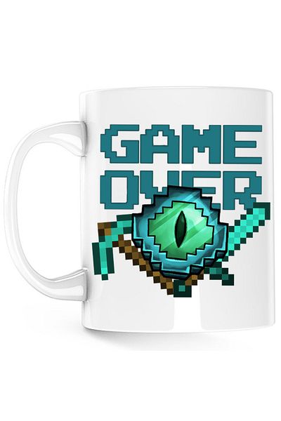 OEM Cana Minecraft Game Over Diamond Tools, alba, 330 ml