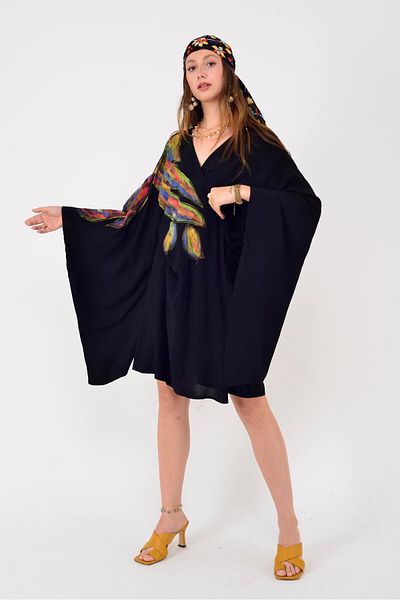Park Moda AN10604 ΦΟΡΕΜΑ ΚΙΜΟΝΟ ΖΩΓΡΑΦΙΚΗ ΧΕΙΡΟΣ ΜΕ ΜΟΡΦΑ ΜΑΡΜΑΡΟΥ