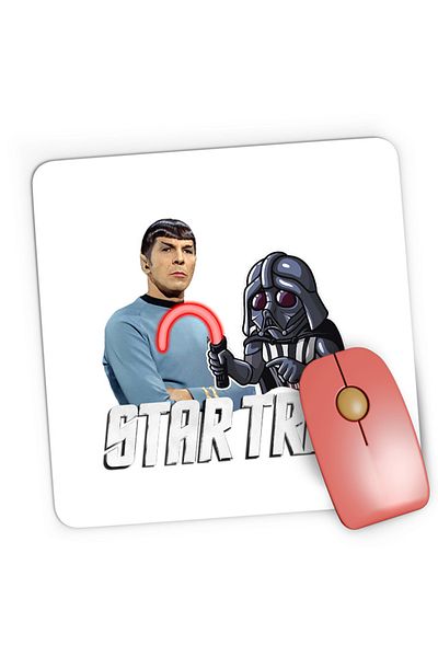 OEM Mousepad Gaming Star Trek Darth Vader Star Wars James T Kirk, 21x19 см