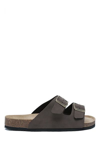Kifidis Ks0765Se Soft Step Men's Double Banded Cork Slippers 40-46 03 - Brown