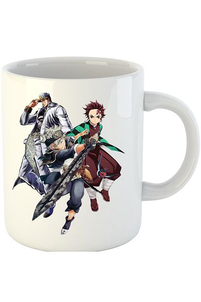 OEM Cana Black Clover Asta Kimetsu no Yaiba Tanjirou JoJo Anime, alba, 330 ml