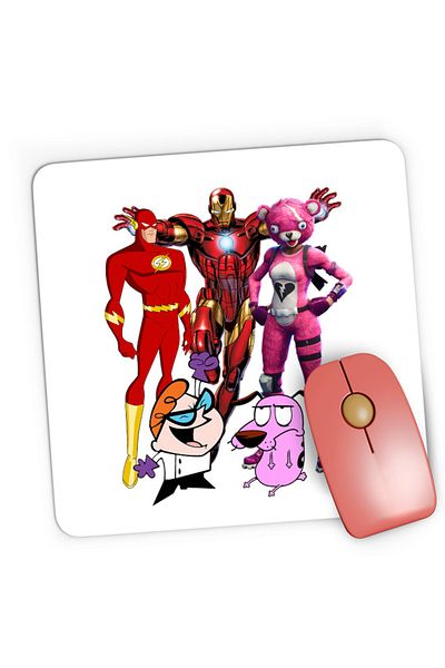 OEM Mousepad Gaming Flash Dexter Courage Coward Dog Fortnite, 21x19 см