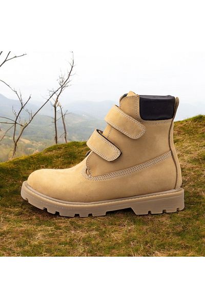 JOJO KIDS unisex παιδικές ορθοπεδικές μπότες, 100% 100 γνήσιες δερμάτινες μπότες, αδιάβροχες, μπότες velcro, αντιολισθητική σόλα