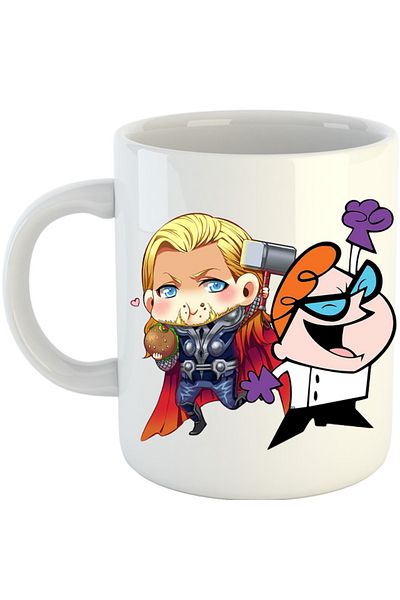 OEM Cana Thor Dexter Cartoons Hero Genius, alba, 330 ml