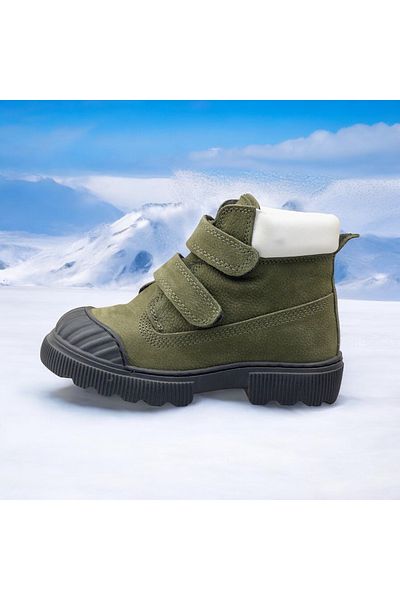 JOJO KIDS παιδικές ορθοπεδικές μπότες, 100% 100 γνήσιες δερμάτινες μπότες, αδιάβροχες, μπότες velcro, αντιολισθητική σόλα