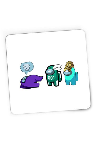 OEM Mousepad Gaming Squid Game Among Strategy Genius Mind, 21x19 см