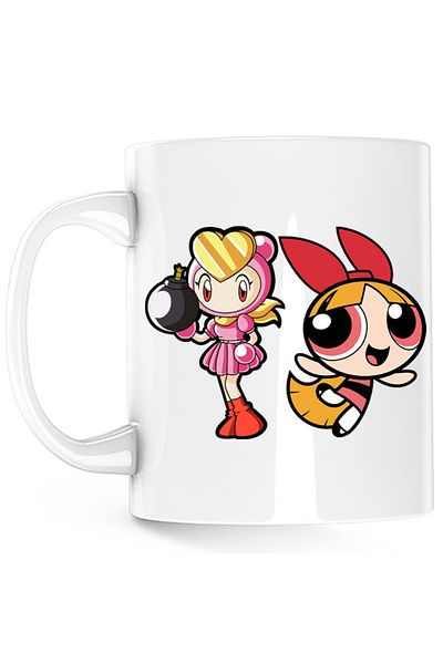OEM Cana Bomberman Powerpuff Girls Blossom Girly, alba, 330 ml