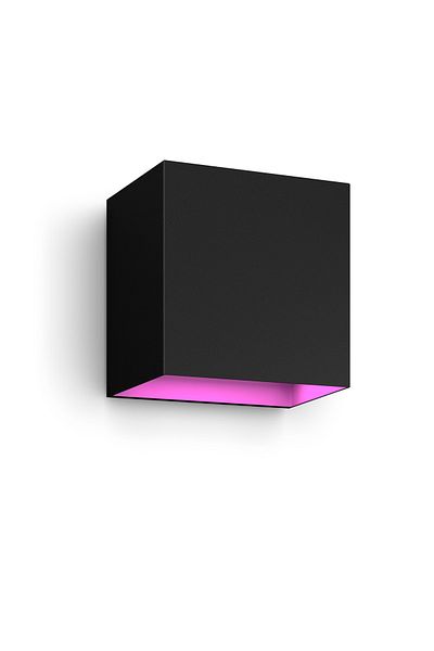 Philips Hue WCA Resonate Outdoor Downward Wall Lantern, Black | Philips Hue