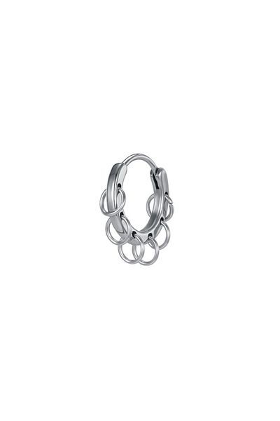 Viking 316L Steel Unisex Earrings with Ring Accessories