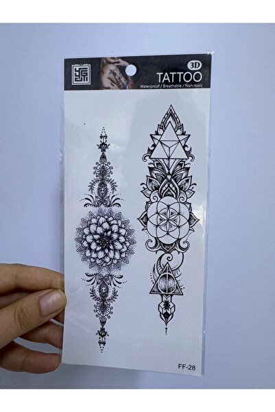 Arescollection 3d gerçek görünümlü suya dayanıklı kadın kol bacak bilek geçici dövme holiday tattoo