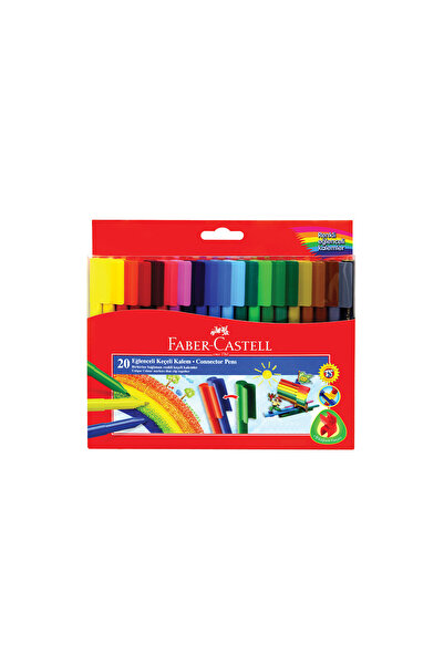 Faber Castell Eglenceli Keçeli Kalem 20'li, Su Bazlı Mürekkep,Ergonomik Gövde