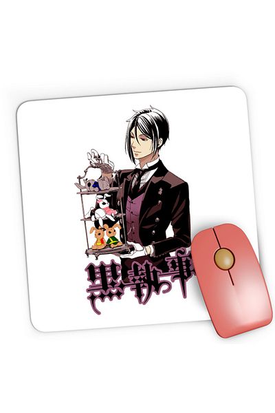 OEM Mousepad Gaming Black Butler Sebastian Ciel Wonderland Animekage, 21x19 см