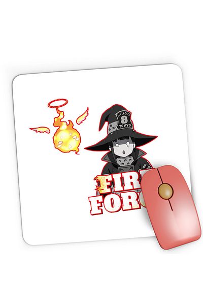 OEM Mousepad Gaming Fire Force Maki Oze Wizard Merlin, 21x19 см