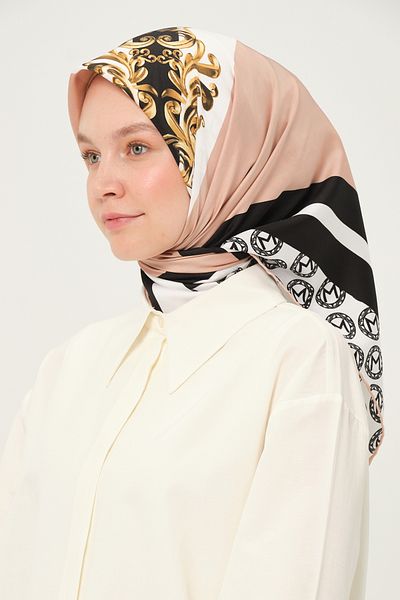 Madame Polo Τυπωμένο Twil Κασκόλ Πολύχρωμο Αντιολισθητικό Ύφασμα χωρίς τσαλακώματα