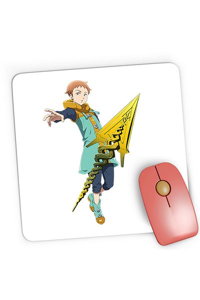 OEM Mousepad Gaming Seven Deadly Sins King Polearm Strongest Anime Meme, 21x19 см