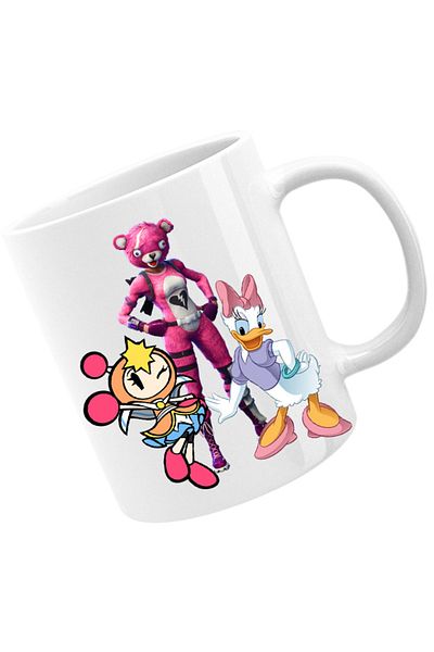 OEM Cana Bomberman Donald Duck Daisy Fortnite Fluffly Funny, alba, 330 ml