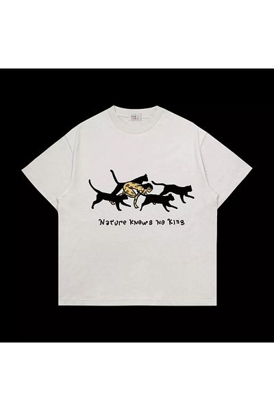 VOICTEC Women's Oversize Printed Crew Neck T-Shirt