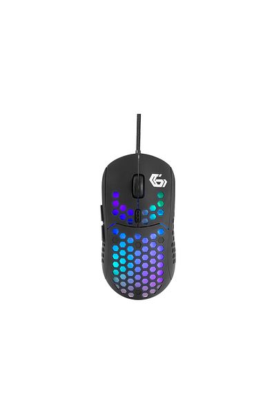 Gembird Myszka Gaming RGB z Podświetleniem LED USB MUSG-RAGNAR-RX400 - Przewodowa, Kolor: Czarny