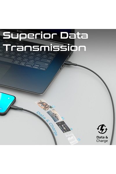Promate Durable USB-A to USB-C™ Silicone Charging Cable with Fast Charging Technology