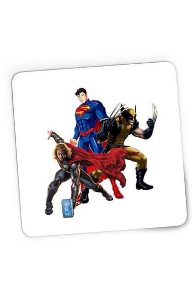 OEM Mousepad Gaming Thor Marvel Wolverine Superman Axe Superhero, 21x19 см