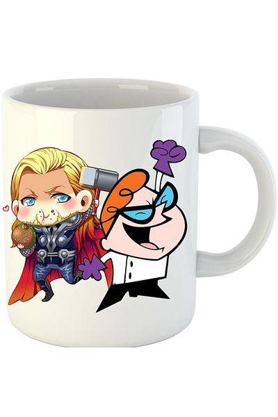 OEM Cana Thor Dexter Cartoons Hero Genius, alba, 330 ml