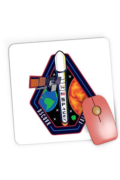 OEM Mousepad Gaming NASA Flacon Sun Mission Voyager Curiosity Discovery, 21x19 см