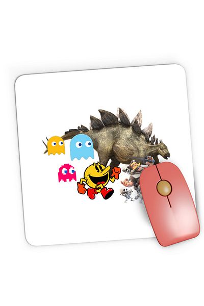 OEM Mousepad Gaming Jurassic Park Clash Royale Pac Man Stegosaurus Tyrannosaurus, 21x19 см