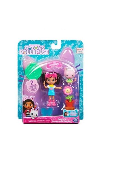 SPIN MASTERR Set of 3 interactive figures Spin Master,Gabby's Dollhouse Flower-rific Garden with accessories, 7cm