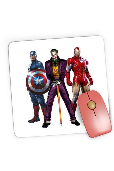 OEM Mousepad Gaming Joker Captain America Ironman Trauma Sad Superhero, 21x19 см