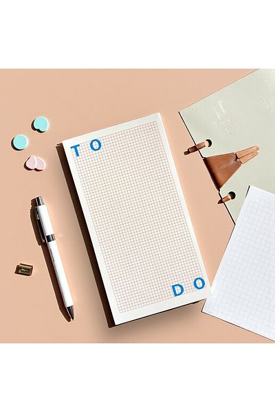 Fark Tanıtım Kopar-At Checkered Note Paper |   150 Sheets, 90 Gr Ivory Paper |   Long Form Planner – 226X118 mm