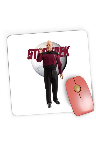OEM Mousepad Gaming Star Trek Patrick Stewart's Jean-Luc Picard Costume Astronaut, 21x19 см