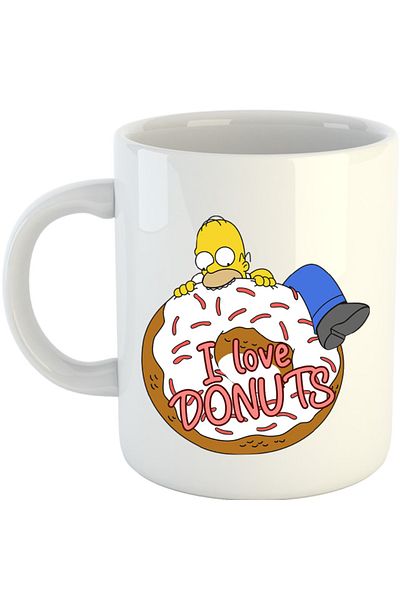 OEM Cana The Simpsons Donut Love Homer Game Maggie, alba, 330 ml