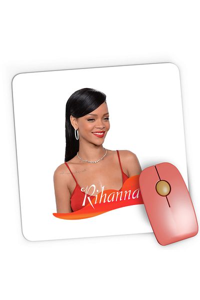 OEM Mousepad Gaming Rihanna Beautiful Lady Concert Style American, 21x19 см