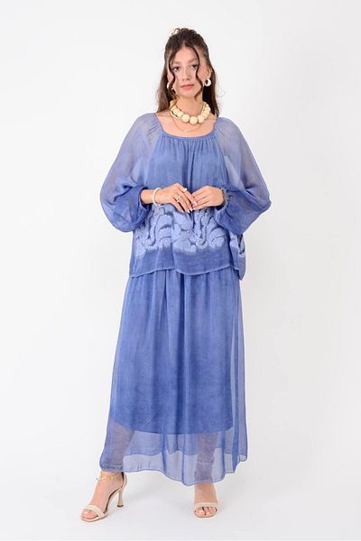 Park Moda SN338 ΜΕΤΑΞΩΤΟ ΦΟΡΕΜΑ MADONNA ΠΟΥΚΑΜΙΣΟ ΜΕ ΑΝΤΑΛΛΑΚΤΙΚΟ ΠΟΥΚΑΜΙΣΟ