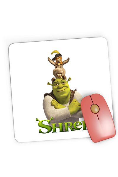 OEM Mousepad Gaming Shrek Donkey Cat in the Boots Fluffy Walt Disney, 21x19 см