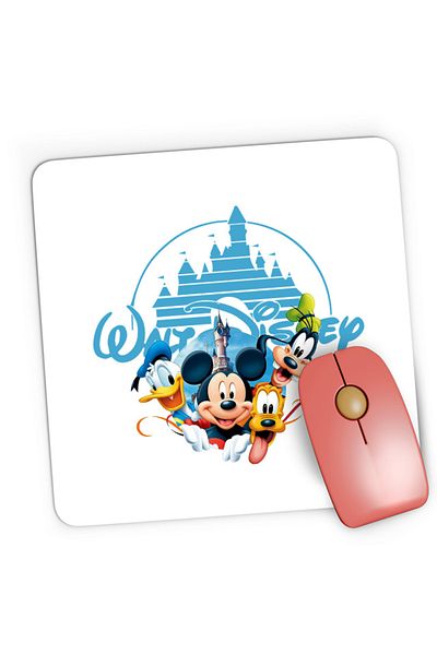 OEM Mousepad Gaming Mickey Mouse Walt Disney Logo Castle Pluto Gooffy Minnie, 21x19 см