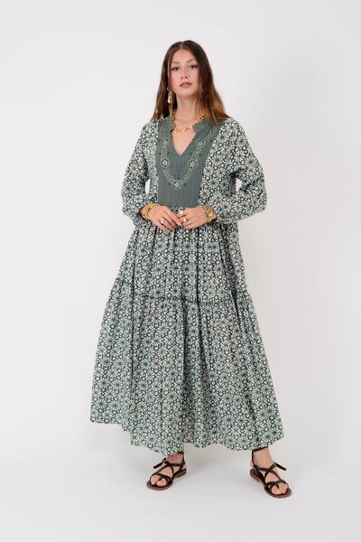 Park Moda AN10619 MARIN GARNI ΛΕΠΤΟΜΕΡΗ ΦΟΡΕΜΑ ΜΕ ΣΤΡΟΓΓΥΛΟ ΣΤΡΟΓΓΥΛΟ ΣΧΕΔΙΟ