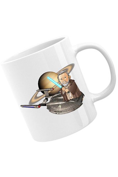 OEM Cana Star Trek Obi Wan Kenobi Ride Spaceship Saturn Planet Ring, alba, 330 ml