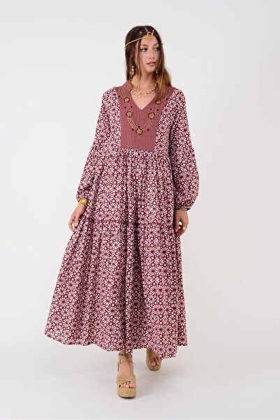 Park Moda AN10619 MARIN GARNI ΛΕΠΤΟΜΕΡΗ ΦΟΡΕΜΑ ΜΕ ΣΤΡΟΓΓΥΛΟ ΣΤΡΟΓΓΥΛΟ ΣΧΕΔΙΟ