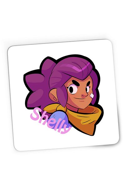 OEM Mousepad Gaming Brawl Stars Shelly Throphy Road Fighter Tank Weapon, 21x19 см