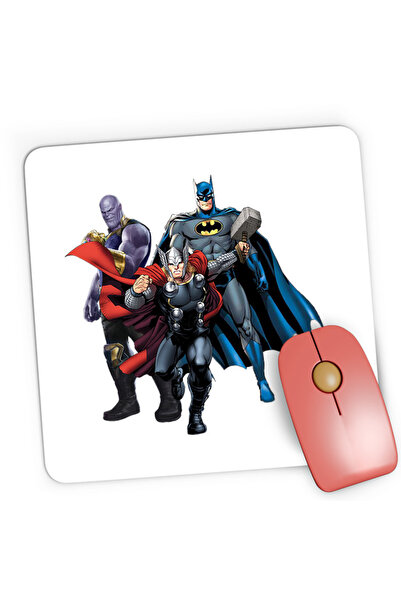 OEM Mousepad Gaming Thor Batman Thanos American Comics Action, 21x19 см