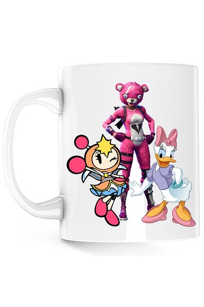 OEM Cana Bomberman Donald Duck Daisy Fortnite Fluffly Funny, alba, 330 ml