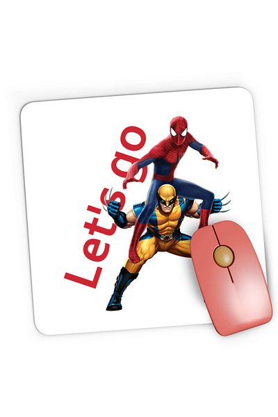 OEM Mousepad Gaming Wolverine X-Men Spiderman Funny Hug Marvel DC Comics, 21x19 см