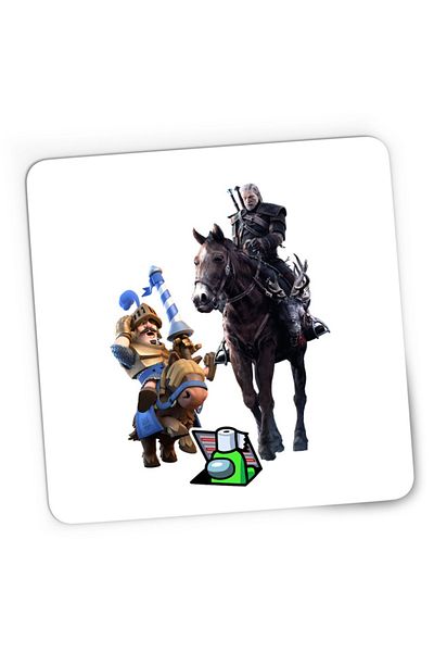 OEM Mousepad Gaming Clash Royale Among Horse Witcher Ride Strategy, 21x19 см