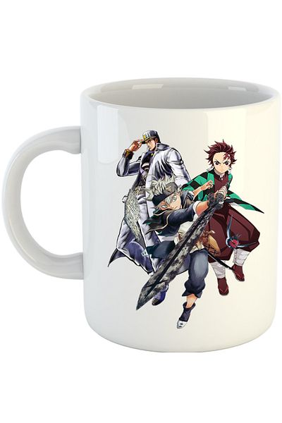 OEM Cana Black Clover Asta Kimetsu no Yaiba Tanjirou JoJo Anime, alba, 330 ml