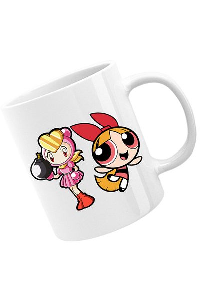 OEM Cana Bomberman Powerpuff Girls Blossom Girly, alba, 330 ml