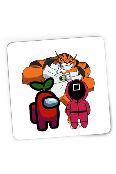 OEM Mousepad Gaming Ben10 Among Us Squid Game Suit Gameplay, 21x19 см