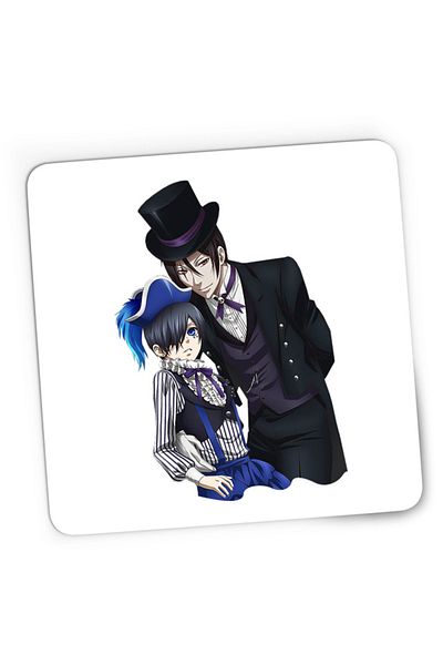 OEM Mousepad Gaming Black Butler Ciel Sebastian Book Of Circus Demon, 21x19 см