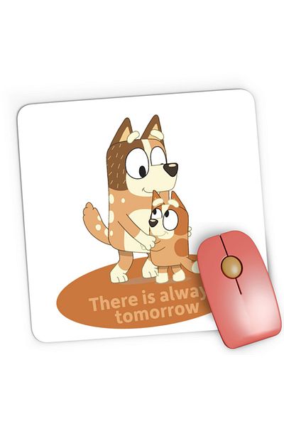 OEM Mousepad Gaming Bluey Big Family Members Courage Trust Hug Love, 21x19 см